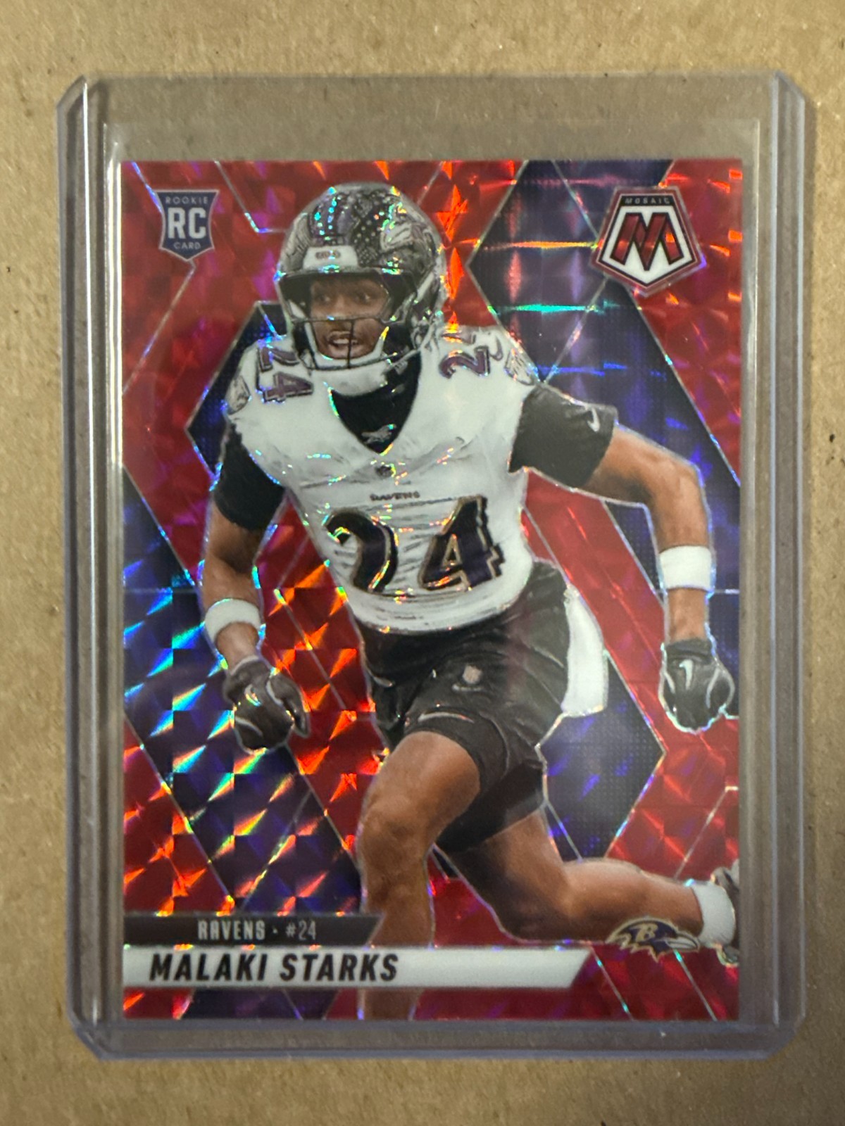 2025 Panini Mosaic - Rookies Malaki Starks #347 Red Mosaic Prizm (RC)
