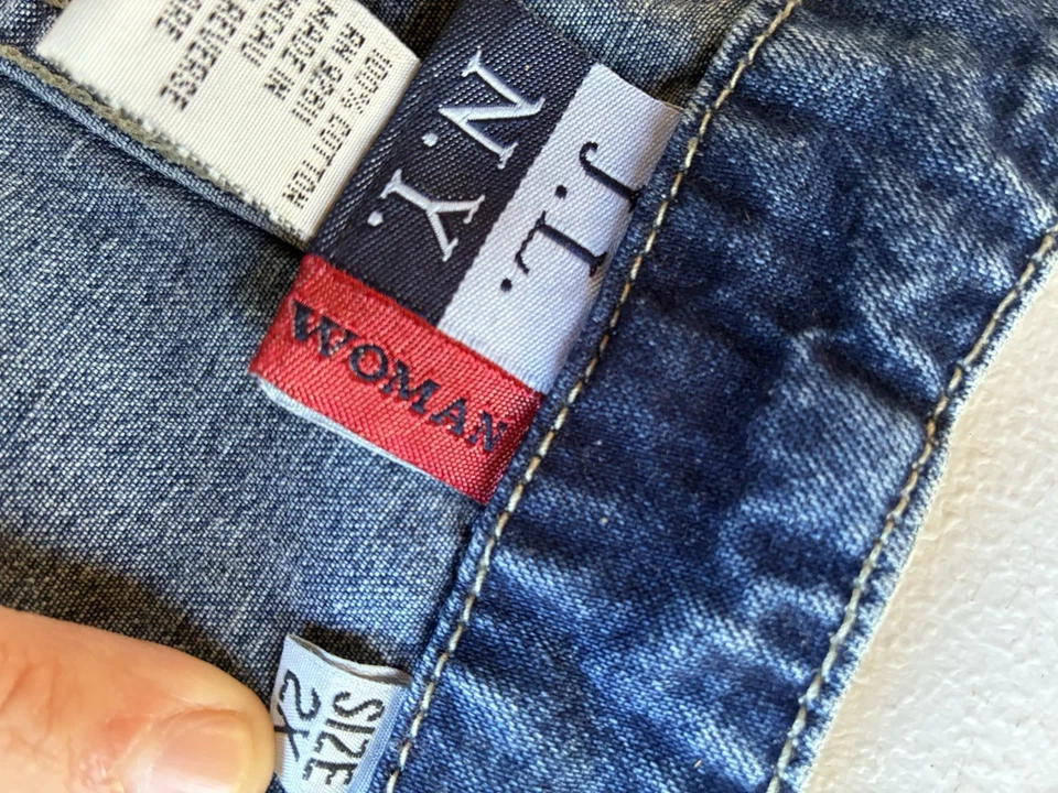 Vestido Jumper Feminino JL NY Denim Vintage Anos 90 Cottagecore Floral, Tamanho 2X - Imagem 3 de 4