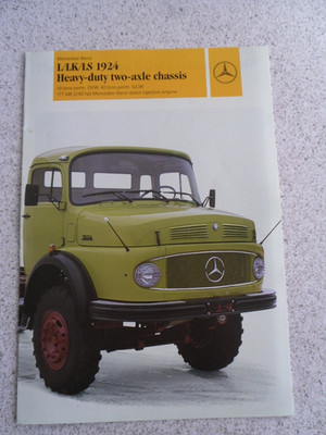 Mercedes-Benz L/LK/LS 1924 Prospekt Export englisch