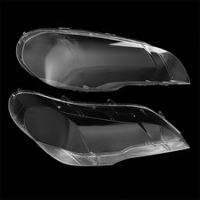Pair New For BMW X5 E70 2008-2013 Headlight Headlamp Lens Lampshade Cover LH+RH