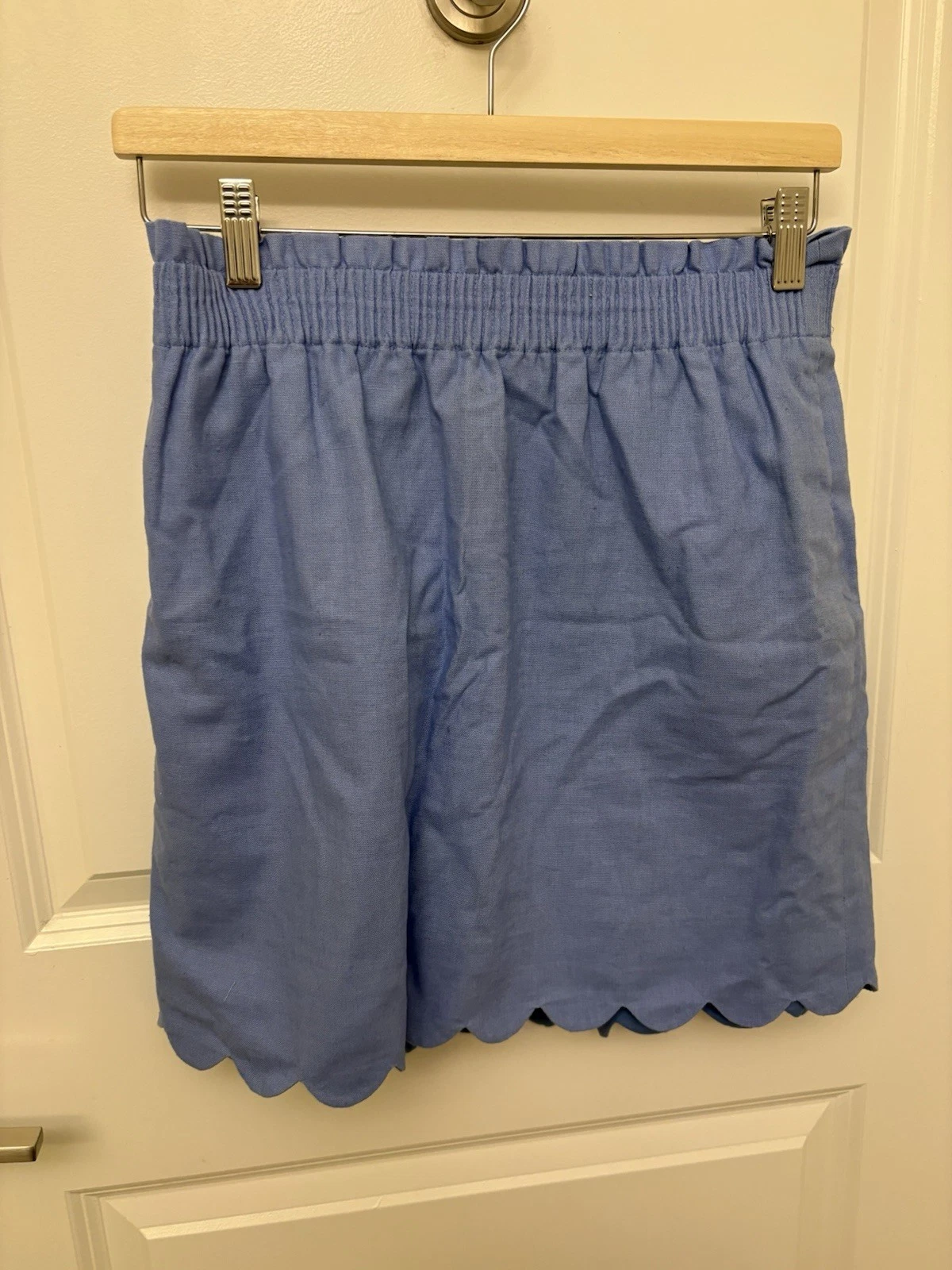J. Crew Women Mini Skirt 8 Blue Scalloped Hem Cotton Linen Blend Summer
Opens in a new window or tab