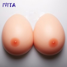 EE Cup Self-Adhesive Silicone Breast Forms Dropletshape Fake Boobs Enhancer