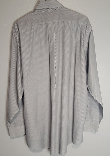 Brooks Brothers 346 Dress Shirt Men's Size 16.5-34 Black/White Stripes Non Iron - Picture 4 of 6