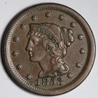 Photo of a 1853-P Large Cent from an eBay sale