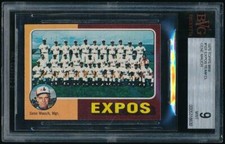1975 Topps Mini Baseball #101 TEAM CHECKLIST *Expos* BVG 9