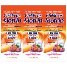 Children's Motrin Oral Suspension Pain & Fever Treatment, Berry Flavor, 12 fl oz