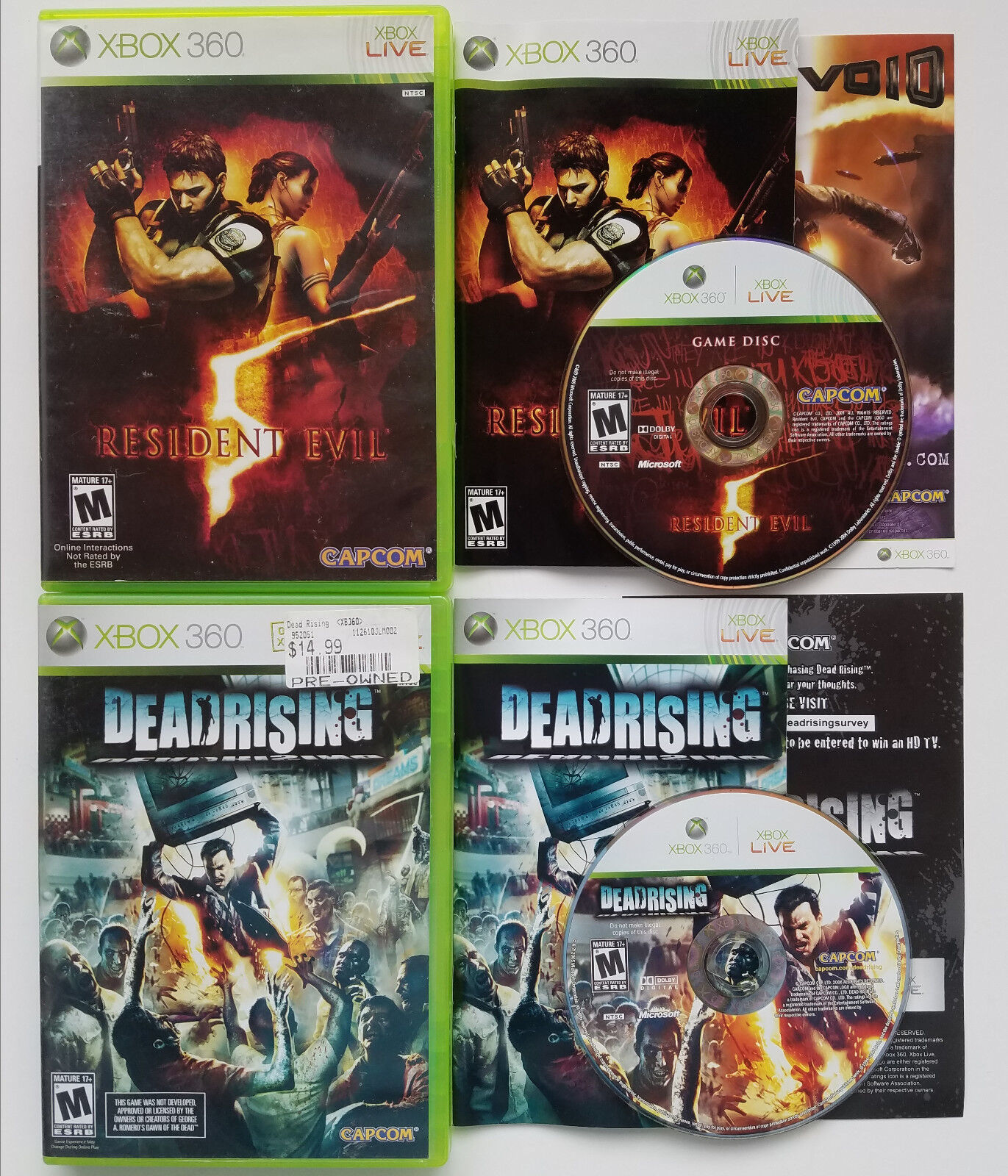 Dead Rising 2006 Xbox 360 LIVE Video Game Case Manual – Touched By