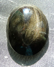 SUPER OBSIDIENNE GRAND PENDENTIF PIERRE SEMI PRECIEUSE   - NEUF