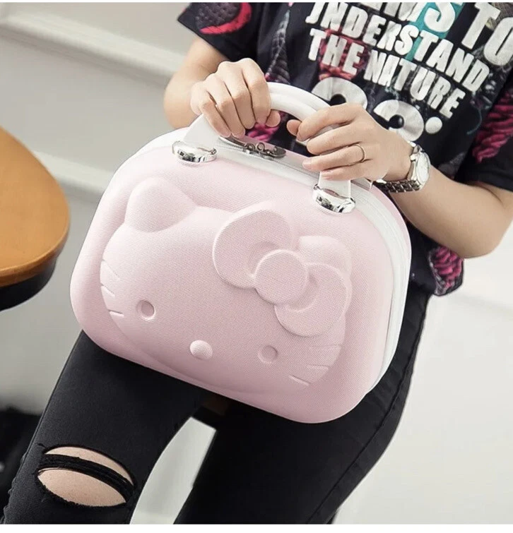 Pink Hello Kitty Travel Cosmetic Case Box Beauty Makeup Case Bag Organizer