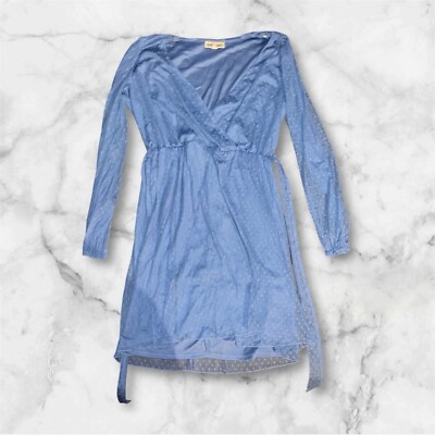 Inspired Hearts Blue Dress XL blue Long Sleeve (203) | eBay