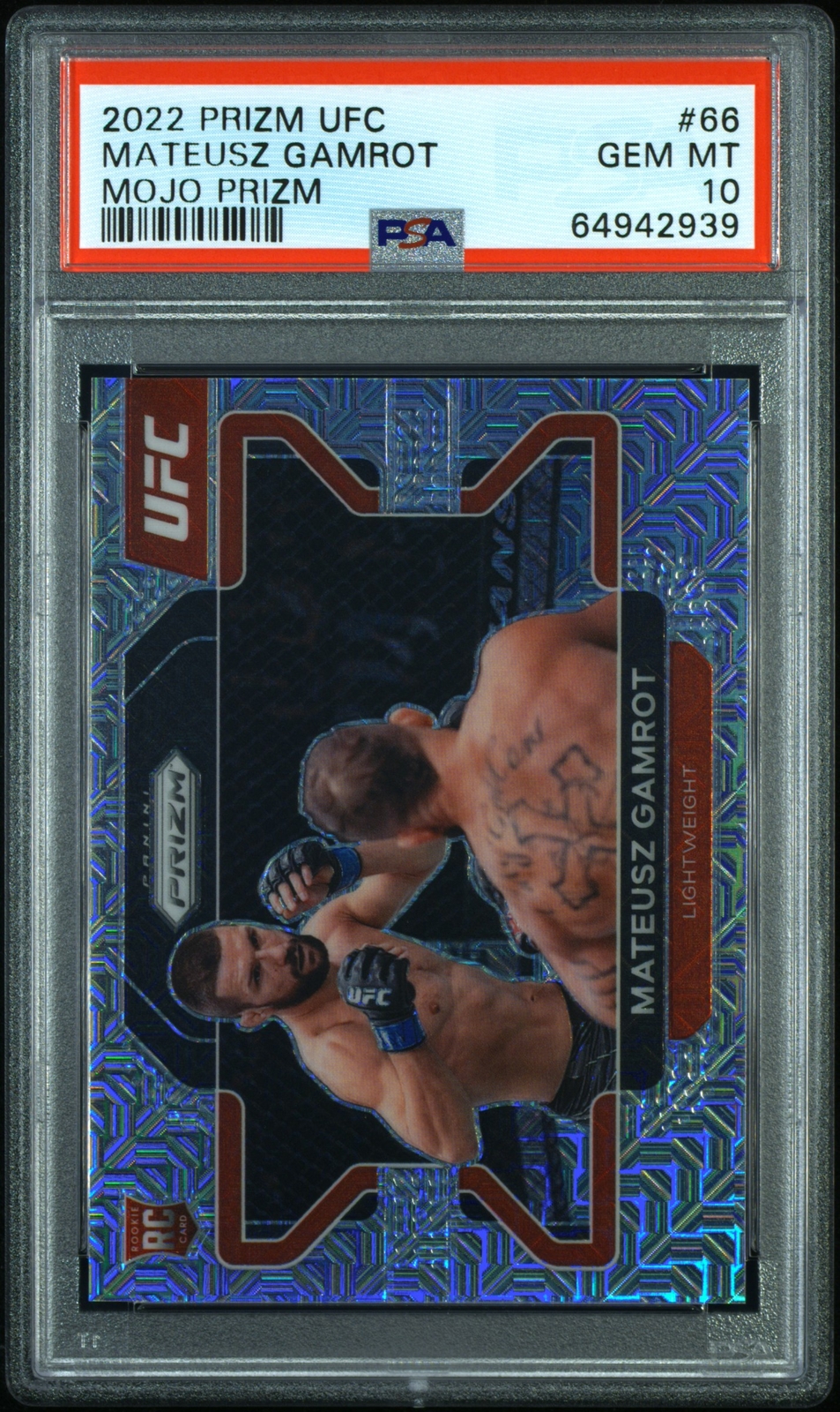 2022 Panini Prizm UFC Mateusz Gamrot Mojo 18/25 #66 PSA 10