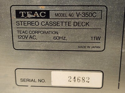Vintage TEAC A-350 Cassette Deck For Sale - Canuck Audio Mart