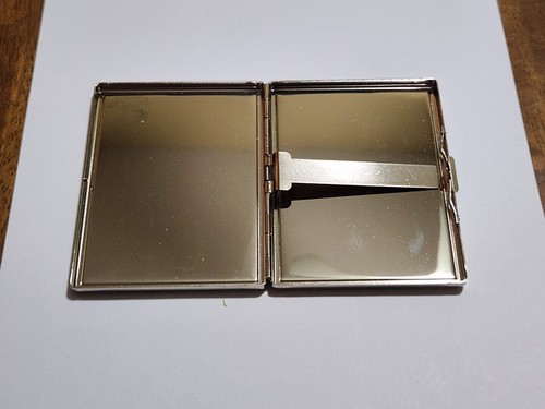 METAL CIGARETTE HARD CASE COPPER COLOR SEQUINS AND GLITTER - Picture 8 of 10