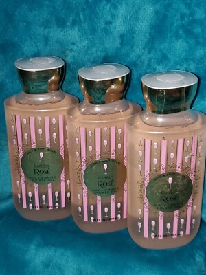 New Bath & Body Works Bubbly Rose Shower Gel Aloe + Vitamin E 10 fl oz 3pk