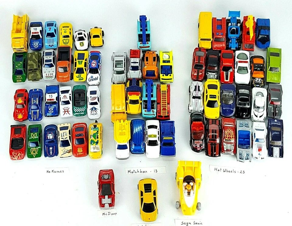 Mix Of 63 Cars, Hot Wheels & Matchbox Diecast cars With Other Without Names - Image 2 of 4