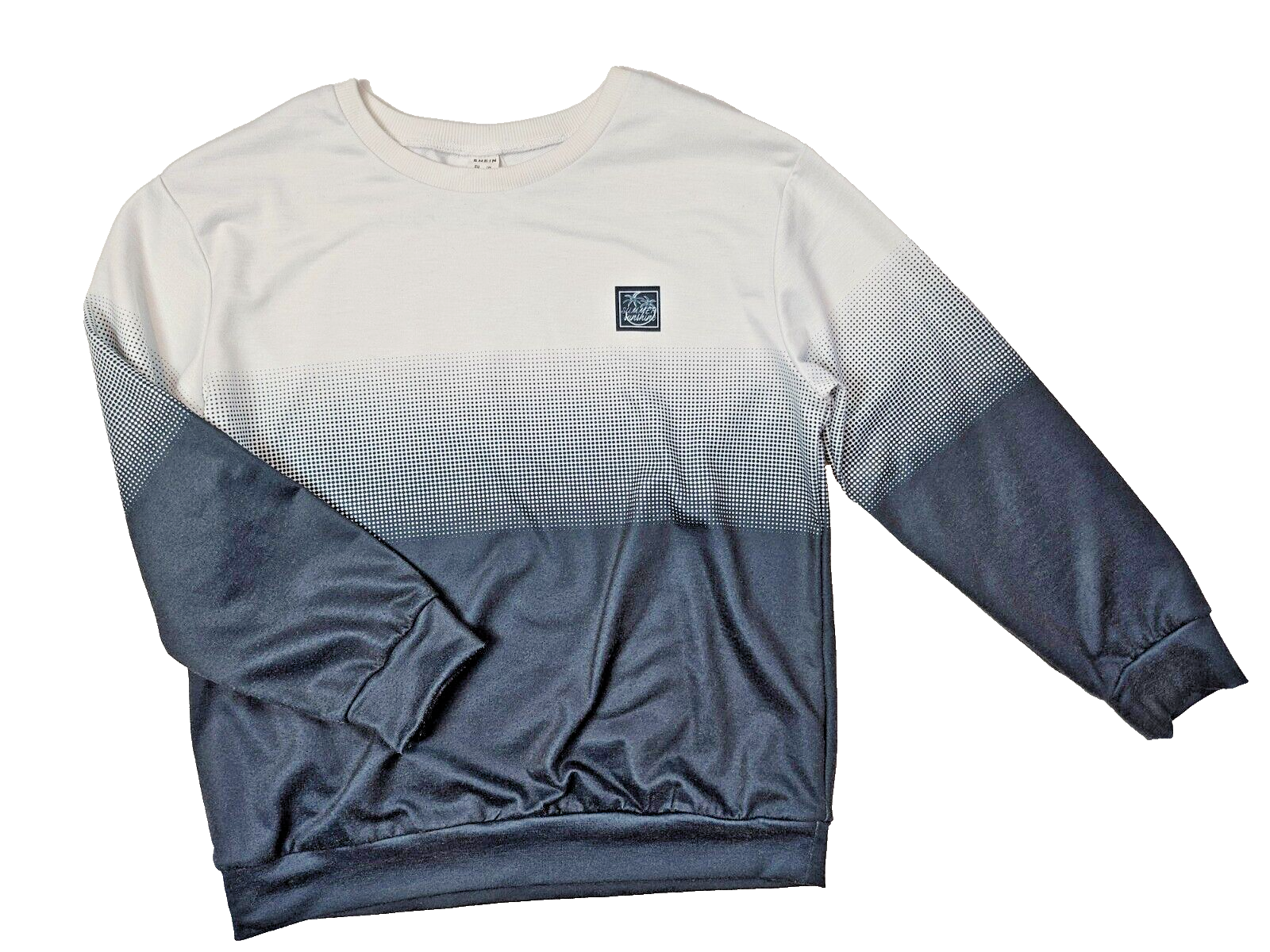 Sweatshirt  Tween Boys Kids Ombre Polka Dot Patch Detail SHEIN  size 10Y-image