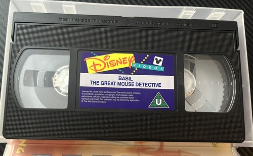 Basil The Great Mouse Detective VHS Tape Cert U Disney Animated Distributed UK - Picture 4 of 5