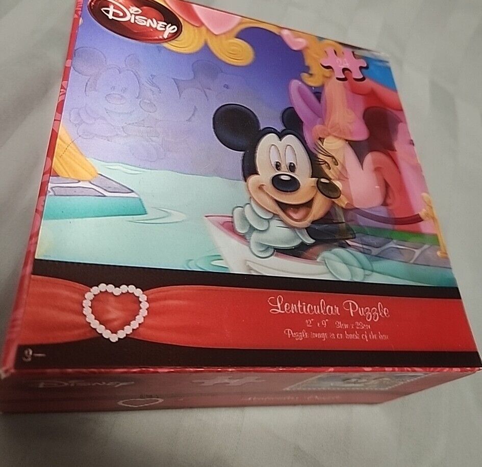 Disney Mickey 24pc. 12" x 9" Lenticular Puzzle-Tunnel of Love 3D-Motion Family