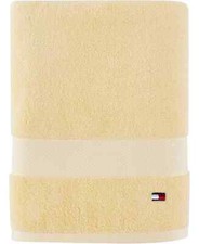 NEW TOMMY HILFIGER MODERN AMERICAN SOLID SUNSHINE,BEIGE COTTON BATH TOWEL