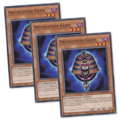 Yu-Gi-Oh TCG - 3x Dreiäugiger Geist PHNI-DE097 - Playset Common 1. Auflage DE