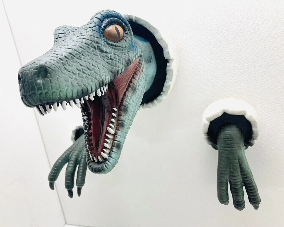 Escultura de dinosaurio montada en la pared busto 3d utilería colgante réplica arte decoración del hogar Foto 2 de 4