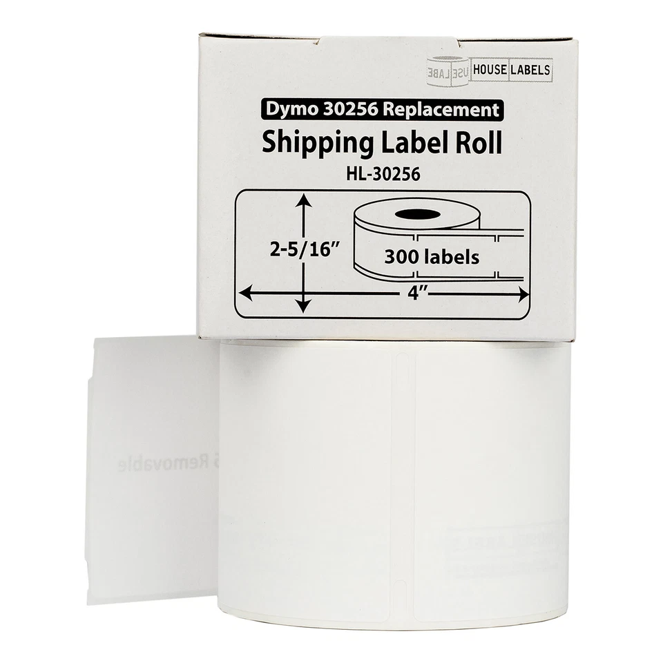 DYMO LW 30256-R REMOVABLE - TWELVE (12) Rolls of 300 - Large Shipping Labels - Image 2 of 4