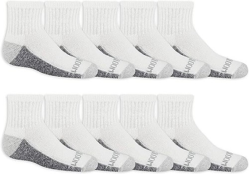 Fruit of the Loom Boys Durable Ankle Socks 10 Pack - Picture 7 of 10