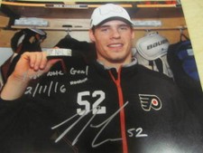 Nick Cousins Philadelphia Flyers Signed 1st NHL Goal Photo COA Inscription
