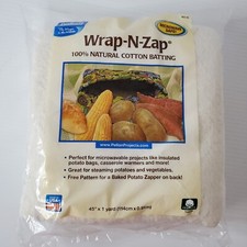 Pellon Wrap N Zap Quilting Batting 45" x 36" Precut Package New 100 Natural