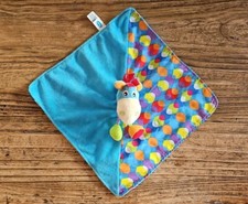 Edredón Playgro Azul Colorido Lovey Peluche Burro Brillante Manta de Seguridad Bebé