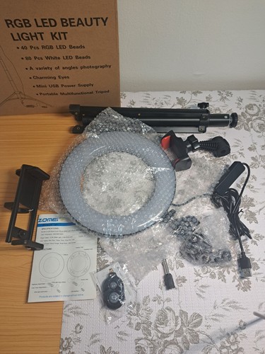 zomei rgb led beauty ring light kit with mini usb power supply  - Bild 2 von 3