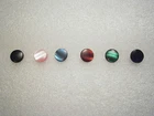 SETS OF 3 COLOURED INSERTS FOR BRASS FINGER BUTTONS 14MM DIAMETER