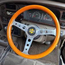Momo Wood Steering Wheel 340mm Super Indy Used From Japan