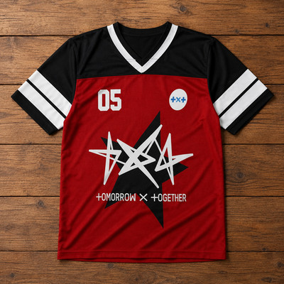 TXT World Tour Football Jersey Red Shirt Kpop MOA Concert Outfit K69