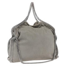 Borsa Stella MacCartney Catena Falabella Poliestere Grigio Argento 234387 Autentica BA9784
