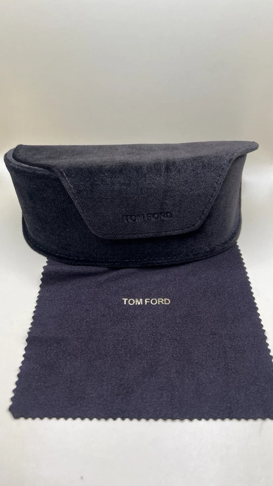 Tom Ford Brown Velour Sunglasses Or Eyeglass Magnetic Closure Case W Cloth - Image 2 of 4