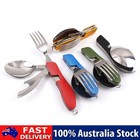3 in 1 Foldable Camping Hiking Picnic Cutlery Fork Knife Spoon Bottle Opener
