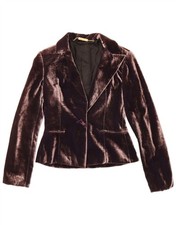 Sonia Fortuna Damen 1 Knopf Samt Blazer Jacke IT 42 Medium Lila CW01