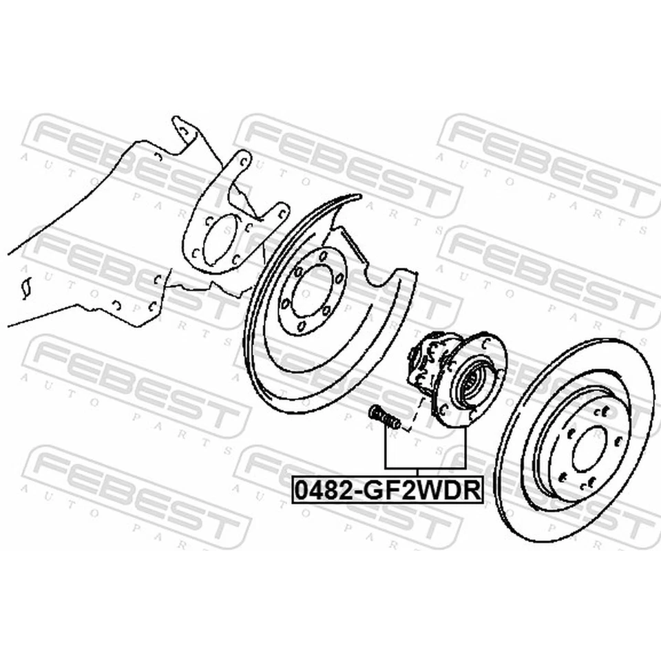 1x ORIGINAL® Febest Radnabe Hinten für Mitsubishi ASX OUTLANDER III ECLIPSE - Bild 2 von 4