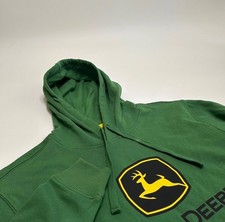 John Deere NWT Men's Green Hoodie With Kangaroo Pocket Size M