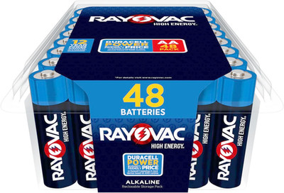 High Energy AA Batteries (48 Pack), Alkaline Double AA Battery
