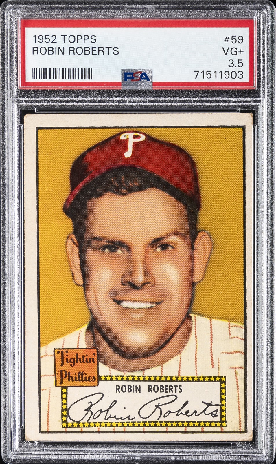 1952 TOPPS #59 ROBIN ROBERTS PSA 3.5