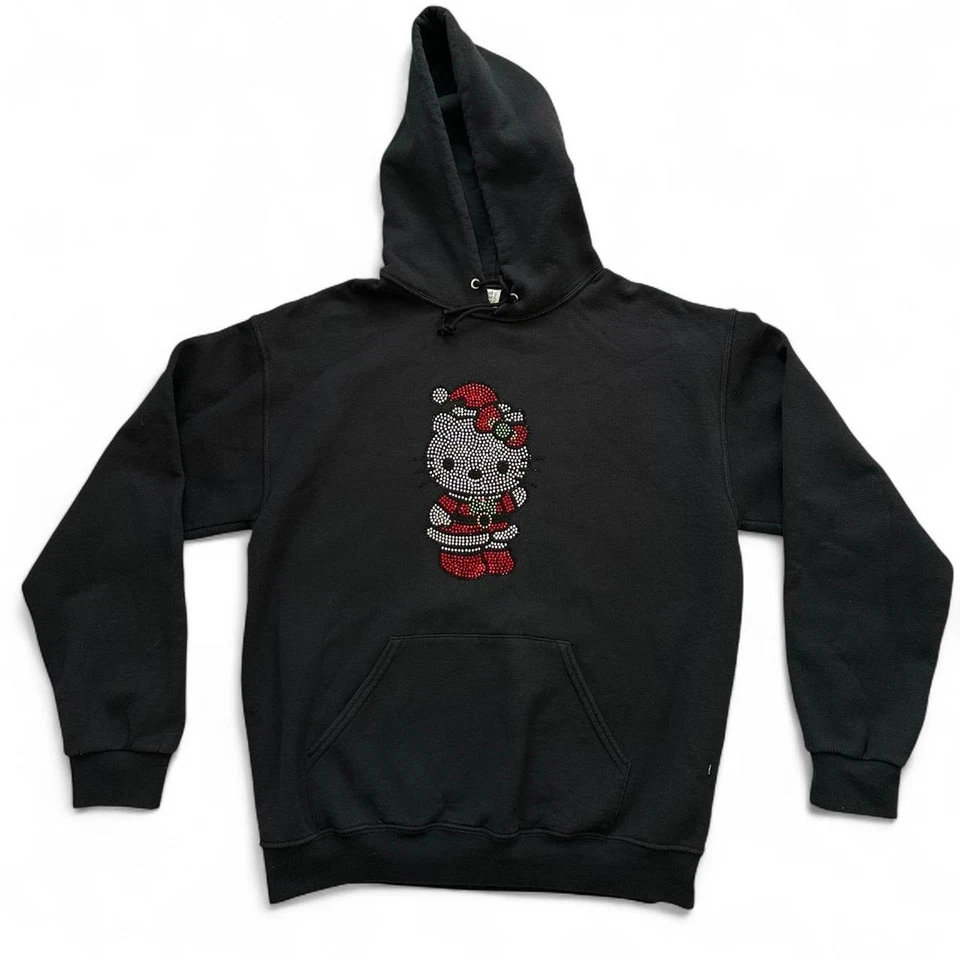 Rhinestone Hello Kitty Hello Christmas Hoodie, Medium - Image 2 of 4