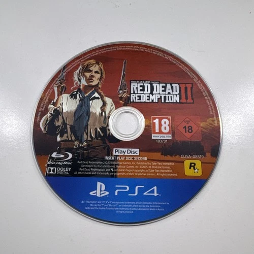 New ListingRed Dead Redemption 2 Rockstar RDR2 (Sony PlayStation 4, PS4) * PLAY DISC ONLY *
