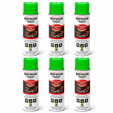 Rust-Oleum 6 Pack Industrial Marking Paint 17oz Green Precision Line Spray