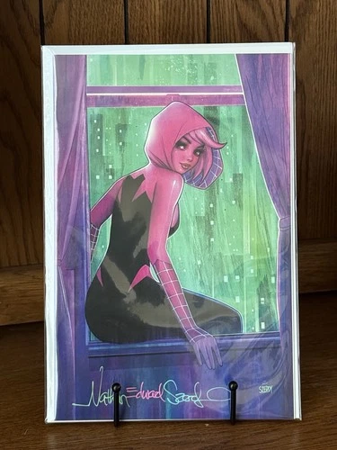 AMAZING SPIDER-MAN #69 NATHAN SZERDY SIGNED COA VIRGIN VARIANT 2025 SPIDER-GWEN