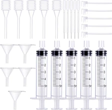 25 Pcs Perfume Refill Tool Kit 5ml Plastic Clear Dispenser