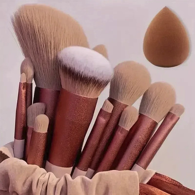 13pcs Makeup Brush Set Soft Fluffy Foundation Powder Eyeshadow Blending Kit