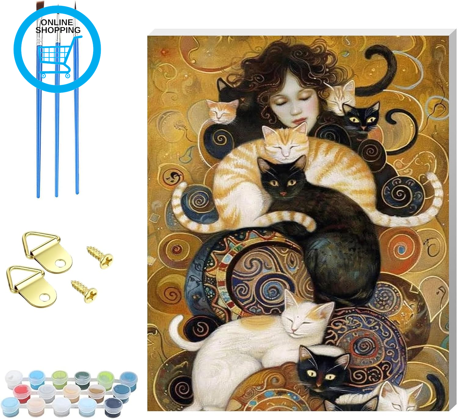 Adults Paint by Number Kits,Framed Painting by Numbers Kits on Canvas,Color by N