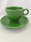 Vintage Fiesta **Medium Green* Cup & Saucer *Perfect* With Inside Rings